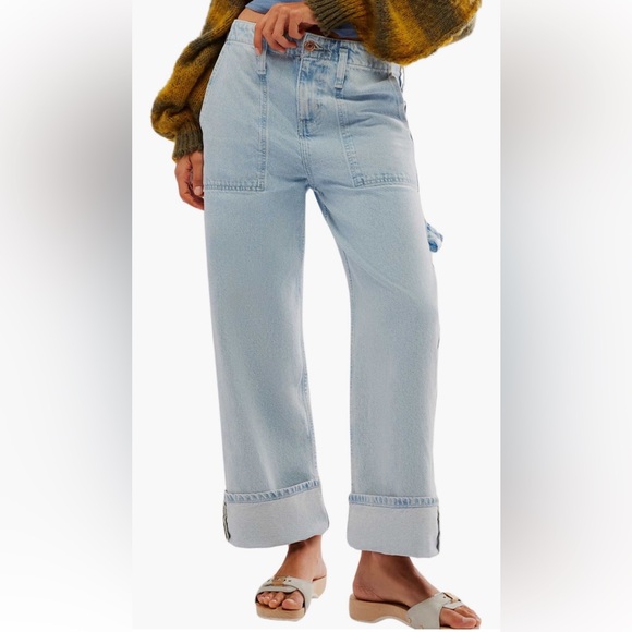 Free People Denim - Free People-Major Leagues Wide
Leg Crop Jeans-Size 26